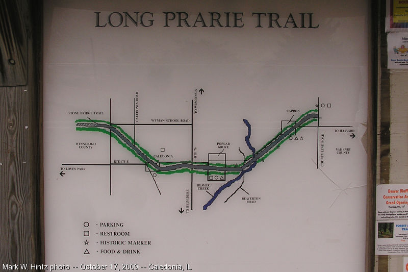 Long Prairie Trail map at Caledonia