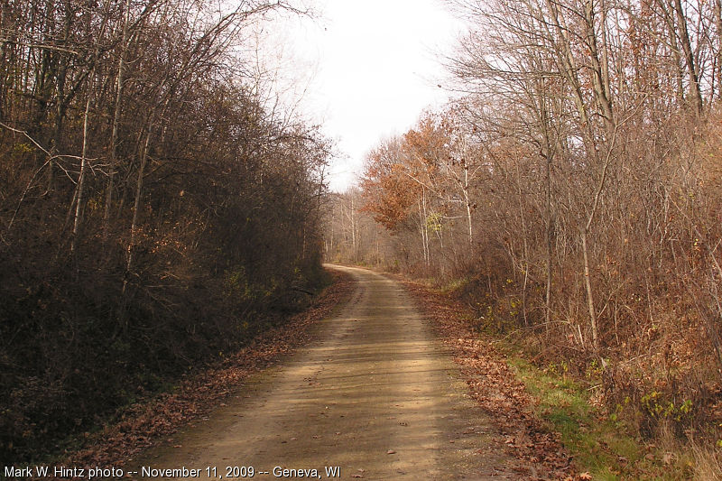 cut on White River State Trail