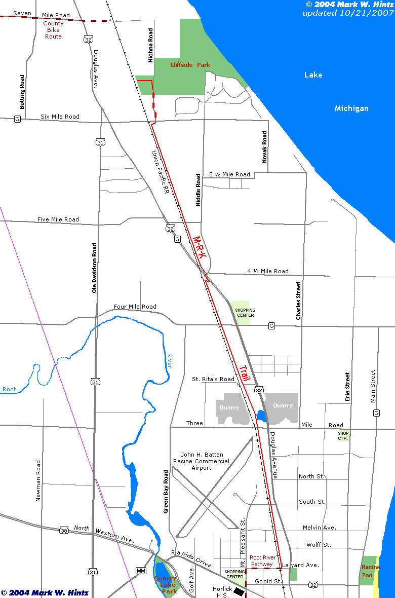map of M-R-K Trail