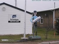 FerrellGasMan statue outside FerrellGas Ashippun, WI location