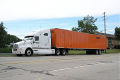 Schneider tractor and container on chassis