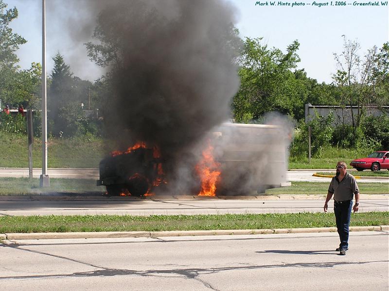 ITU truck on fire