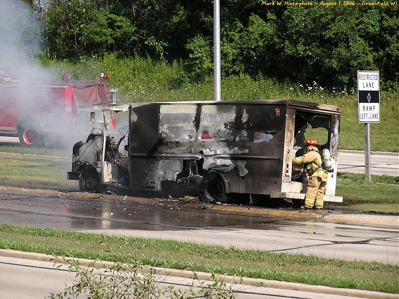 burned ITU truck