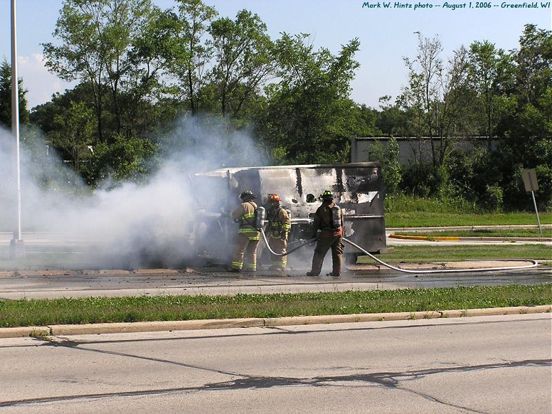 burned ITU truck