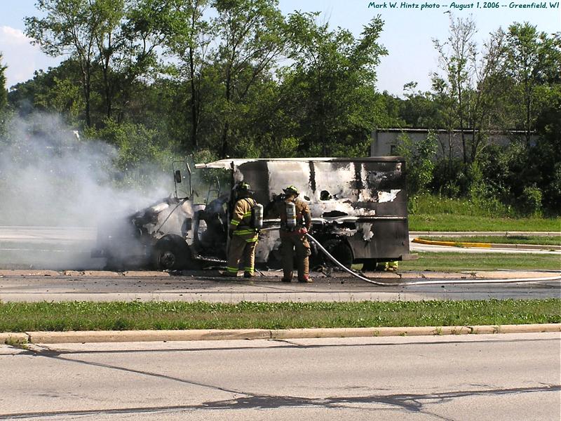 burned ITU truck