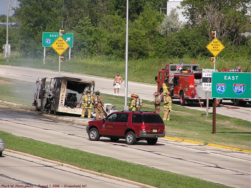 ITU truck fire scene