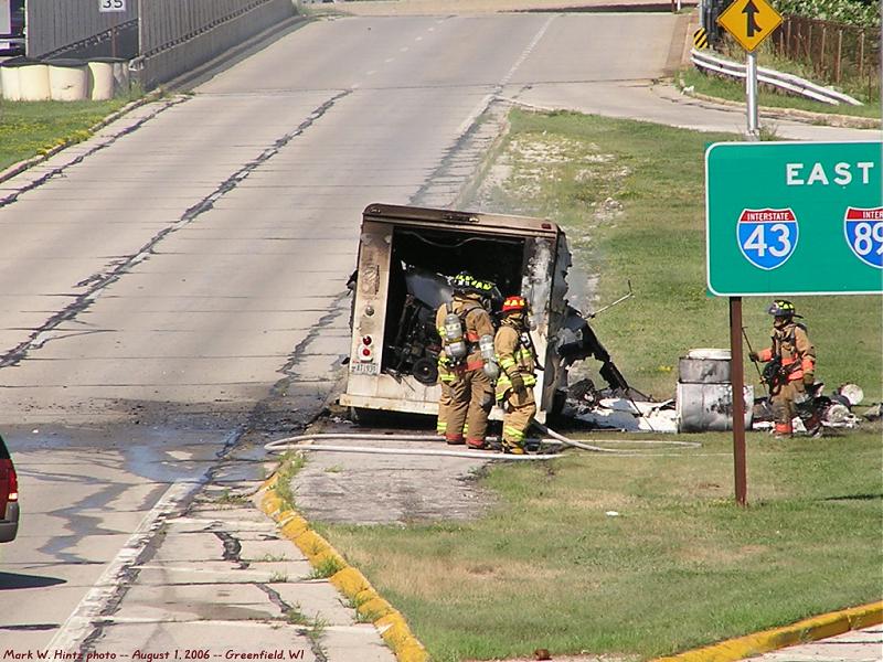 burned ITU truck