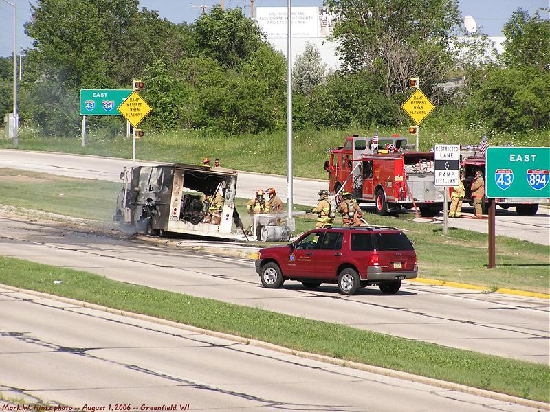 burned ITU truck