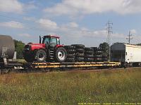 OTTX flatcar 90014 w/Case tractor and tires