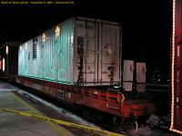 CP flatcar 507163 loaded with CPPU generator container 900057