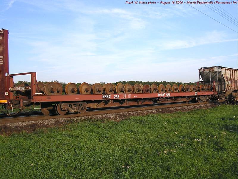 NREX flatcar 266 with wheel load