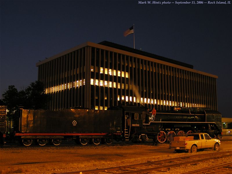 IAIS 6988 in front of the Modern Woodmen of America building