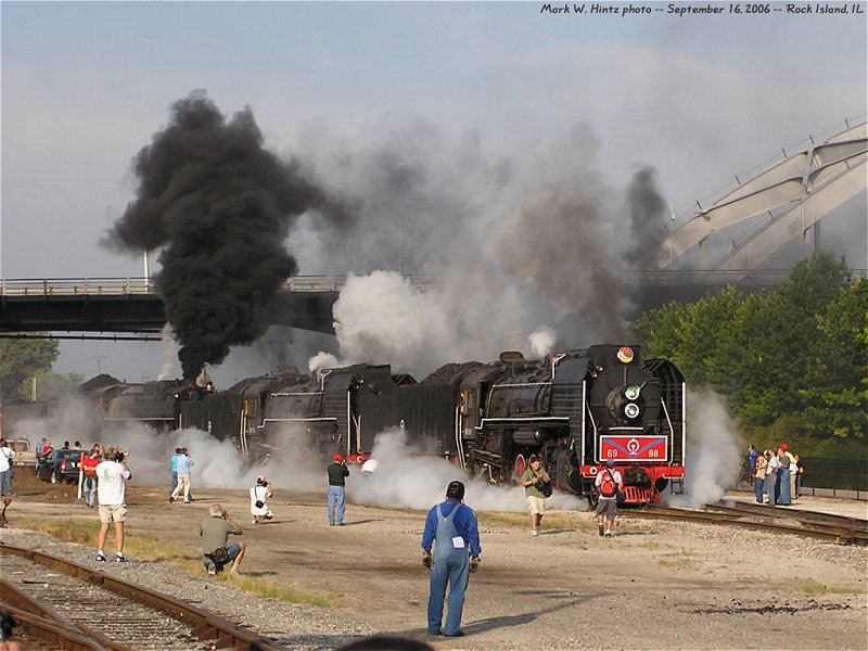 IAIS 6988 East - steam triple-header!