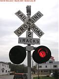 Griswold crossing signal on 1st St., Random Lake, WI