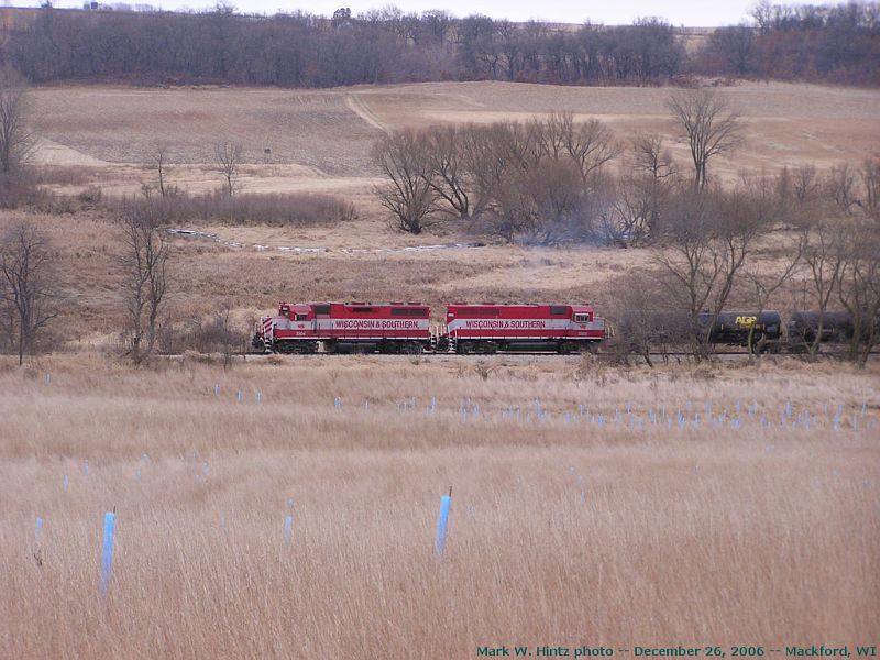 WSOR EMD GP38ACs 3804 and 3805