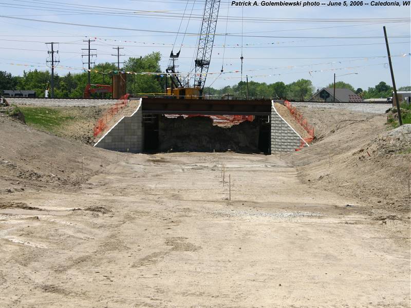 east side of the Six Mile Road underpass project