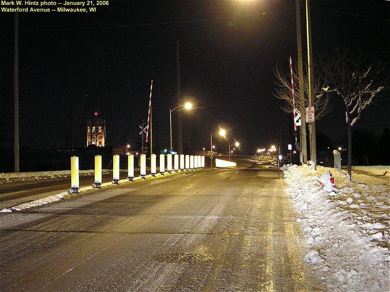 Waterford Avenue median barrier with new uprights