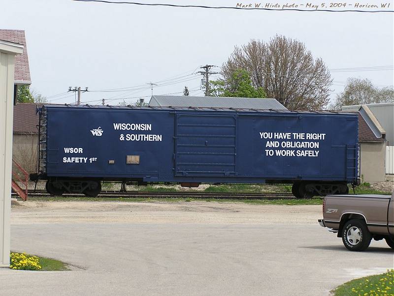 WSOR SAFETY 1st boxcar at Horicon
