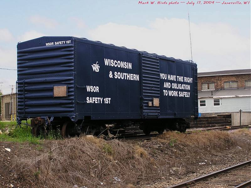 WSOR SAFETY 1st boxcar at Janesville
