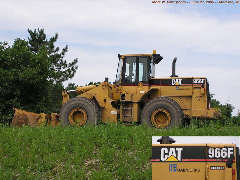 Caterpillar Railworks 966F at the road/railroad relocation project