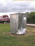 damaged signal cabinet