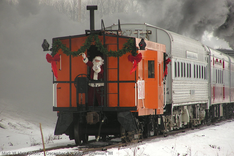 Santa Claus on MILW ribside caboose 02012