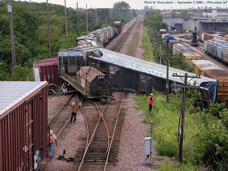 derailment at UP Mitchell Yard