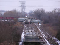 derailment on Union Pacific Milwaukee Sub at Bain